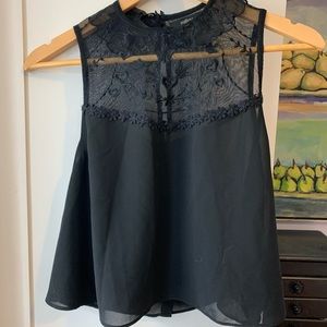 Black lace top from LF